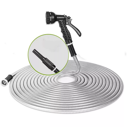 Garden Hose 100FT Flexible Lightweight Water Pipe Fabric Stainless Steel