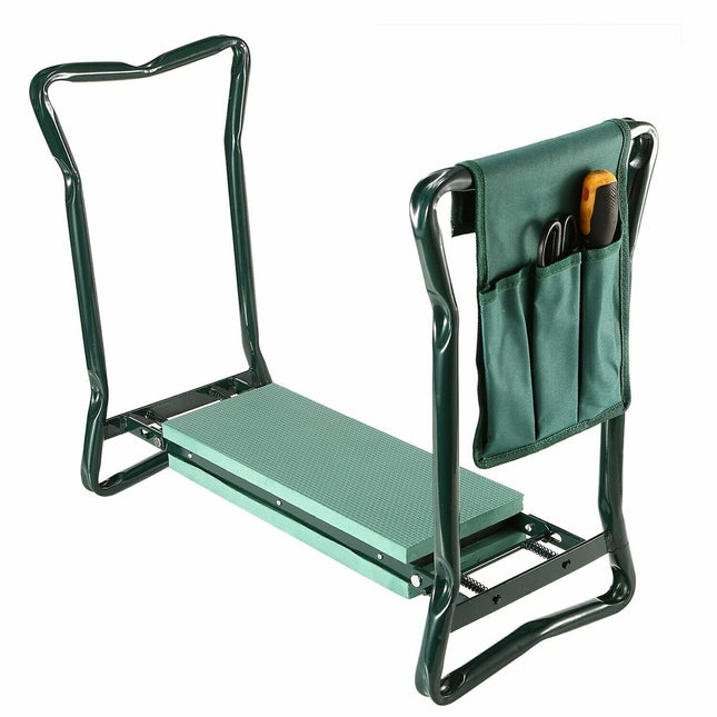 2 in1 Garden Kneeler and Seat Foldable Tool Pouch Home Outdoor Bench Knee Pad