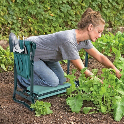 2 in1 Garden Kneeler and Seat Foldable Tool Pouch Home Outdoor Bench Knee Pad