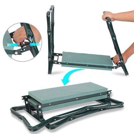 2 in1 Garden Kneeler and Seat Foldable Tool Pouch Home Outdoor Bench Knee Pad