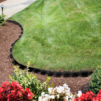 10M Fence Landscape Garden Lawn Edging Border Flexible Plant Grass Barriers~Black