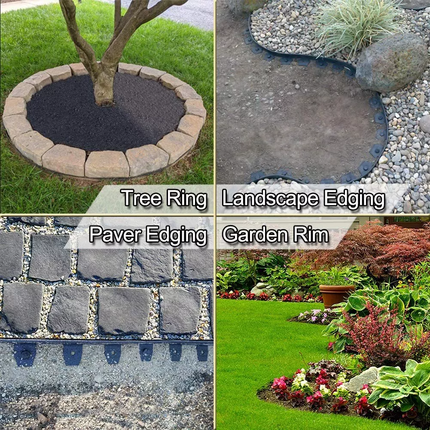 10M Fence Landscape Garden Lawn Edging Border Flexible Plant Grass Barriers~Black