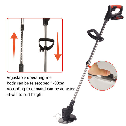 Cordless Grass Lawn Trimmer Edge Brush Cutter Whipper Snipper 2 Battery 24V