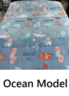 Fleece Blanket Glow in the Dark Large Sofa Throw Soft Warm Faux Fur Mink Kids AU 130*160CM~Ocean Model