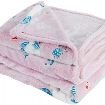 Fleece Blanket Glow in the Dark Large Sofa Throw Soft Warm Faux Fur Mink Kids AU 130*160CM~Pink Unicorn