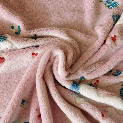 Fleece Blanket Glow in the Dark Large Sofa Throw Soft Warm Faux Fur Mink Kids AU 130*160CM~Pink Unicorn