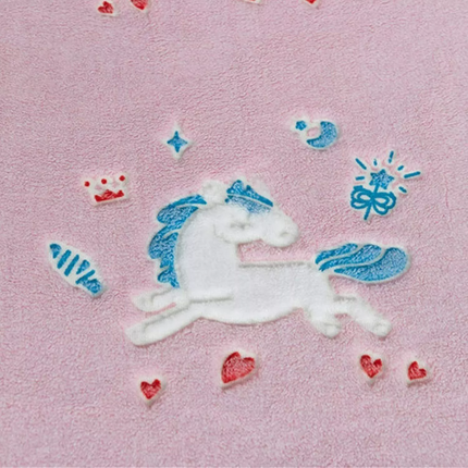 Fleece Blanket Glow in the Dark Large Sofa Throw Soft Warm Faux Fur Mink Kids AU 130*160CM~Pink Unicorn