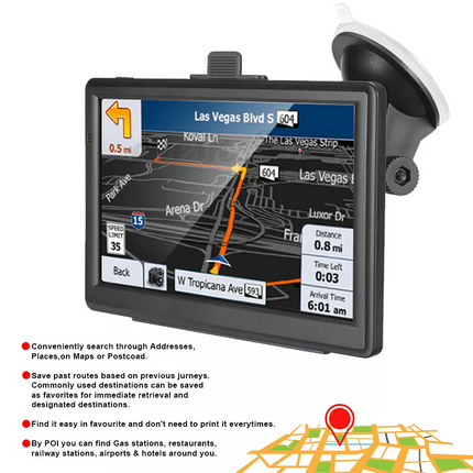 7" Portable Truck Car GPS Navigation Lifetime Free AU Map Updates Sat Nav