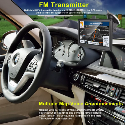 7" Portable Truck Car GPS Navigation Lifetime Free AU Map Updates Sat Nav