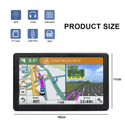 7" Portable Truck Car GPS Navigation Lifetime Free AU Map Updates Sat Nav