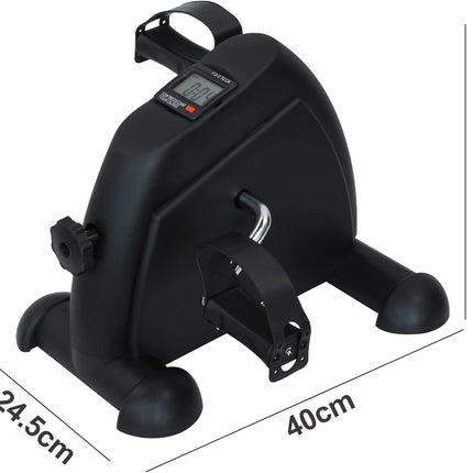 Foot Pedal Exerciser Mini Gym Bike Fitness Cycle Leg/Arm w/ LCD Display Portable