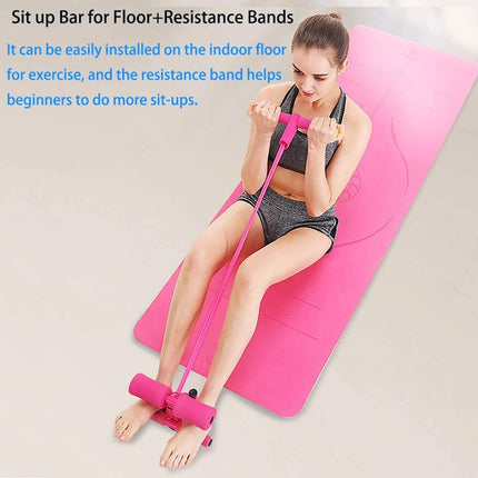 Sit Up Bar Assistant Gym Exercise Workout Equipment ~ Pink