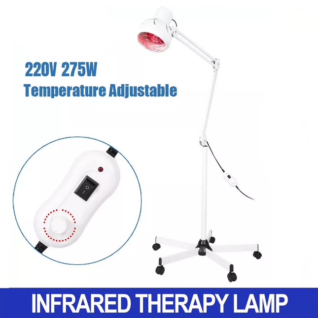 275W Infrared Heat Lamp Therapy IR Light Pain Relief Floor Stand 175cm
