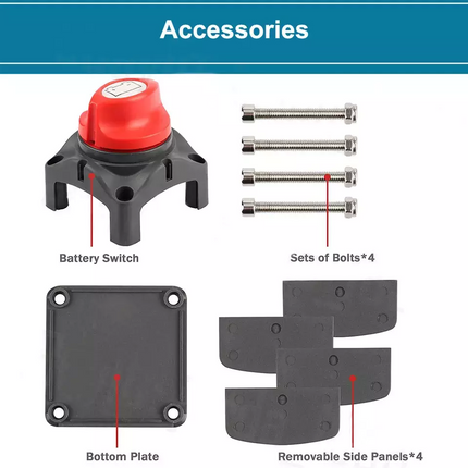 12V 24V 48V Battery Master Disconnect Switch Marine Caravan Boat Isolator On/Off