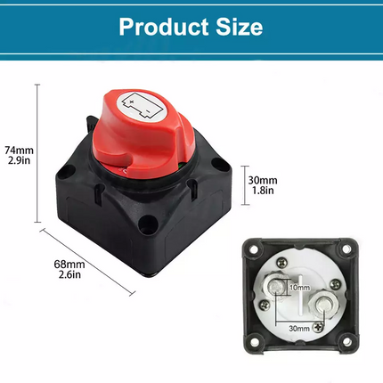 12V 24V 48V Battery Master Disconnect Switch Marine Caravan Boat Isolator On/Off
