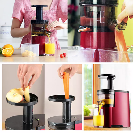 Fruit Vegetable Slow Juicer Orange Lemon Cold Press Juice Extractor Masticating