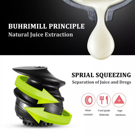 Fruit Vegetable Slow Juicer Orange Lemon Cold Press Juice Extractor Masticating