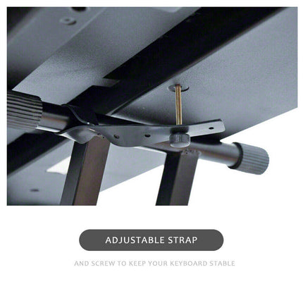 Adjustable Keyboard Stand Heights Folding Double Braced X Style Music Piano