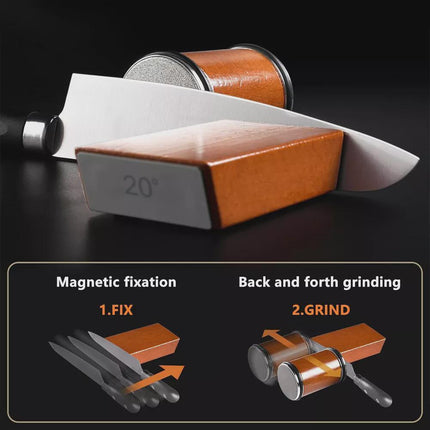 Rolling Knife Sharpening System Sharpener Made Easy 15&20 Degree Sharpening