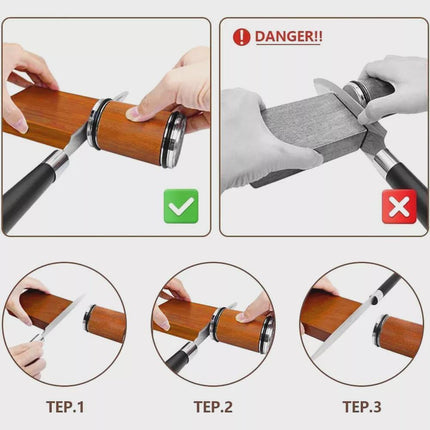 Rolling Knife Sharpening System Sharpener Made Easy 15&20 Degree Sharpening