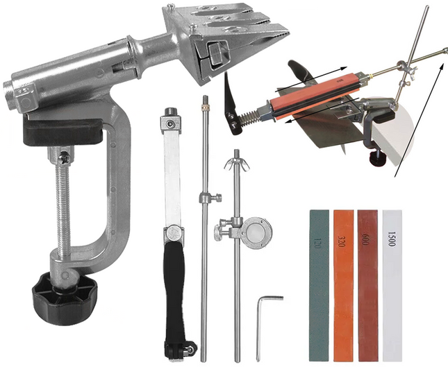 Professional Kitchen Sharpening Knife Sharpener System Fix-angle With 4 Stones