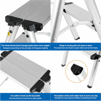Heavy Duty 200KG Pull Out Caravan Step – Single Folding Aluminum RV Access Step
