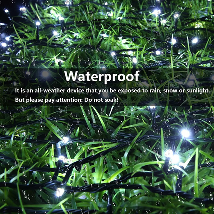 12M Solar Fairy String Lights 100 LED Outdoor Garden Christmas Party Decor~RGB Multicolor