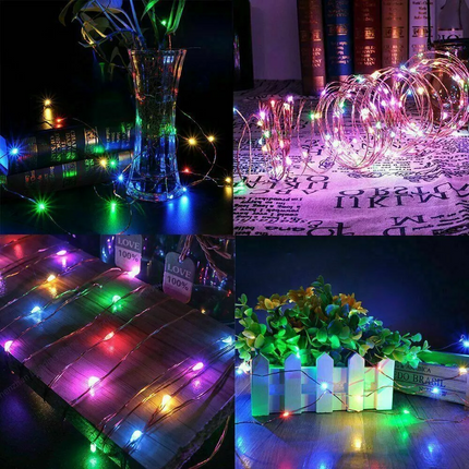 12M Solar Fairy String Lights 100 LED Outdoor Garden Christmas Party Decor~RGB Multicolor