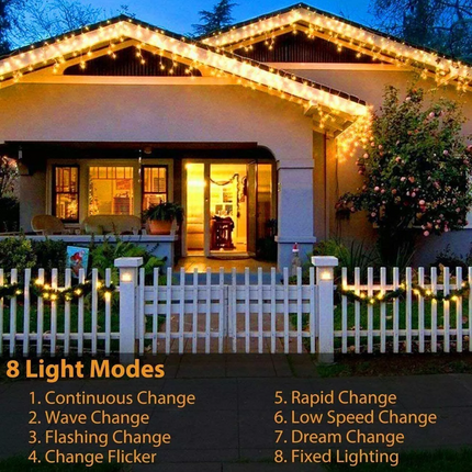12M Solar Fairy String Lights 100 LED Outdoor Garden Christmas Party Decor~Warm White