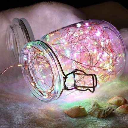 32M Solar Fairy String Lights 300 LED Outdoor Garden Christmas Party Decor~RGB Multicolor