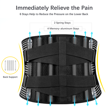 Lumbar Lower Back Support Brace Pain Relief Posture Orthosis Waist Belt Therapy~XL Size