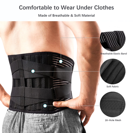 Lumbar Lower Back Support Brace Pain Relief Posture Orthosis Waist Belt Therapy~XXL Size