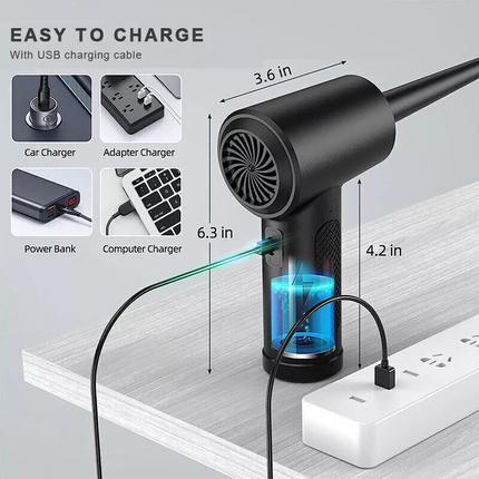 Cordless Air Duster Compressed Air Blower Car PC Cleaning Cleaner 100000RPM