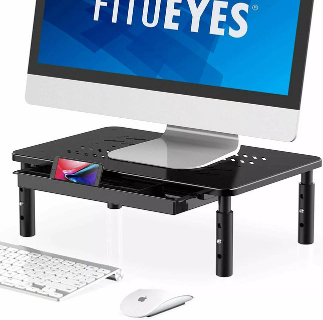 Height Adjustable Computer Monitor Stand Riser Laptop Printer TV Desktop Mount