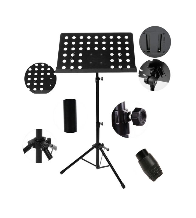 Adjustable Music Sheet Stand Folding Heavy Duty Large Professional Stage