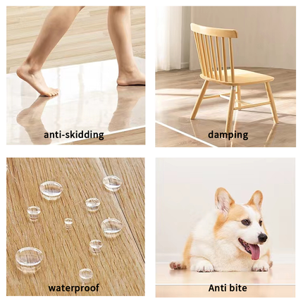 Chair Mat for Hard Floor ( Non-Carpet ) Protectors PVC Home Office Room Computer Work Mats