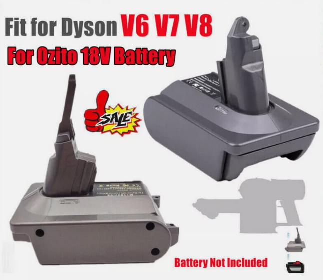 Adapter For Oz 18V Battery To For Dyson V8 V7 V6