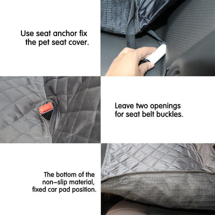Premium Waterproof Pet Cat Dog Back Car Seat Cover Hammock with Zipper