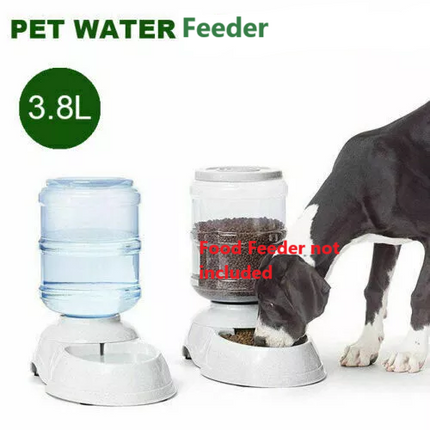 Automatic 3.8L Water Feeder Pet Dog Cat Puppy Dispenser Bowl Bottle