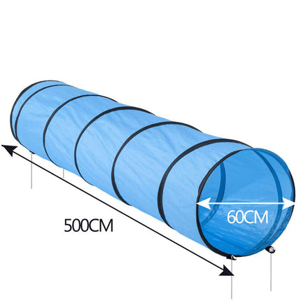 Dog Tunnel Pet Agility Training Exercise Chute 5.5M & Carry Bag
