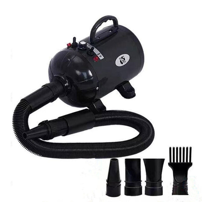 2800W Low Noise Pet Hair Dryer Dog Grooming Blow Speed Hairdryer Blower Heater ~ Black