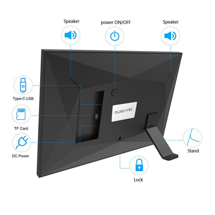 10.1Inch FRAMEO Digital Photo Frames 1280x800 Album IPS Touch Screen WIFI 32G~White
