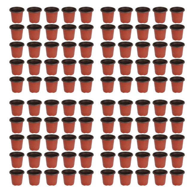 100x Plastic Plant Flower Garden Pots Nursery Seedlings Pot Growing Container