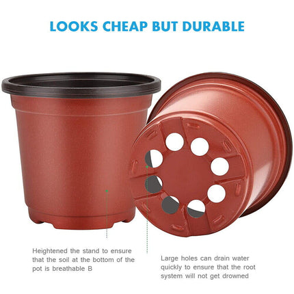 100x Plastic Plant Flower Garden Pots Nursery Seedlings Pot Growing Container