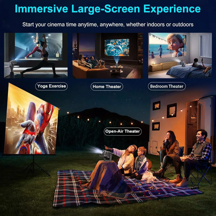 Smart 4K Projector 5G WiFi Bluetooth LED HD HDMI USB Android Home Office Theater