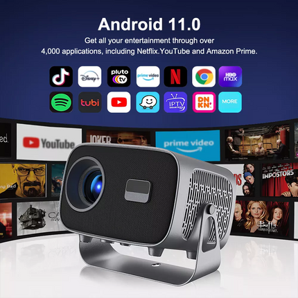 Smart 5G WiFi Bluetooth Mini Projector  LED Home Cinema Android & IOS