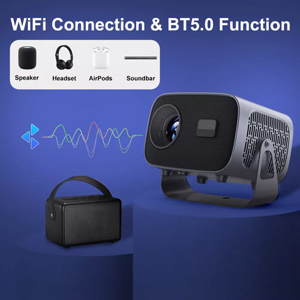 Smart 5G WiFi Bluetooth Mini Projector  LED Home Cinema Android & IOS
