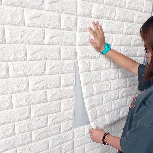 3D Wall Paper Panel Brick Stickers Mural Marble Self Adhesive Waterproof 70*77CM
