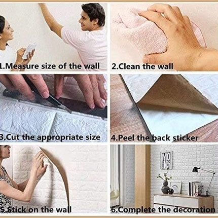 3D Wall Paper Panel Brick Stickers