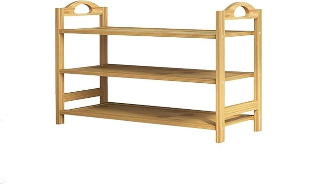 3 Tiers Layers Bamboo Shoe Rack Storage Organizer Wooden Stand Shelves